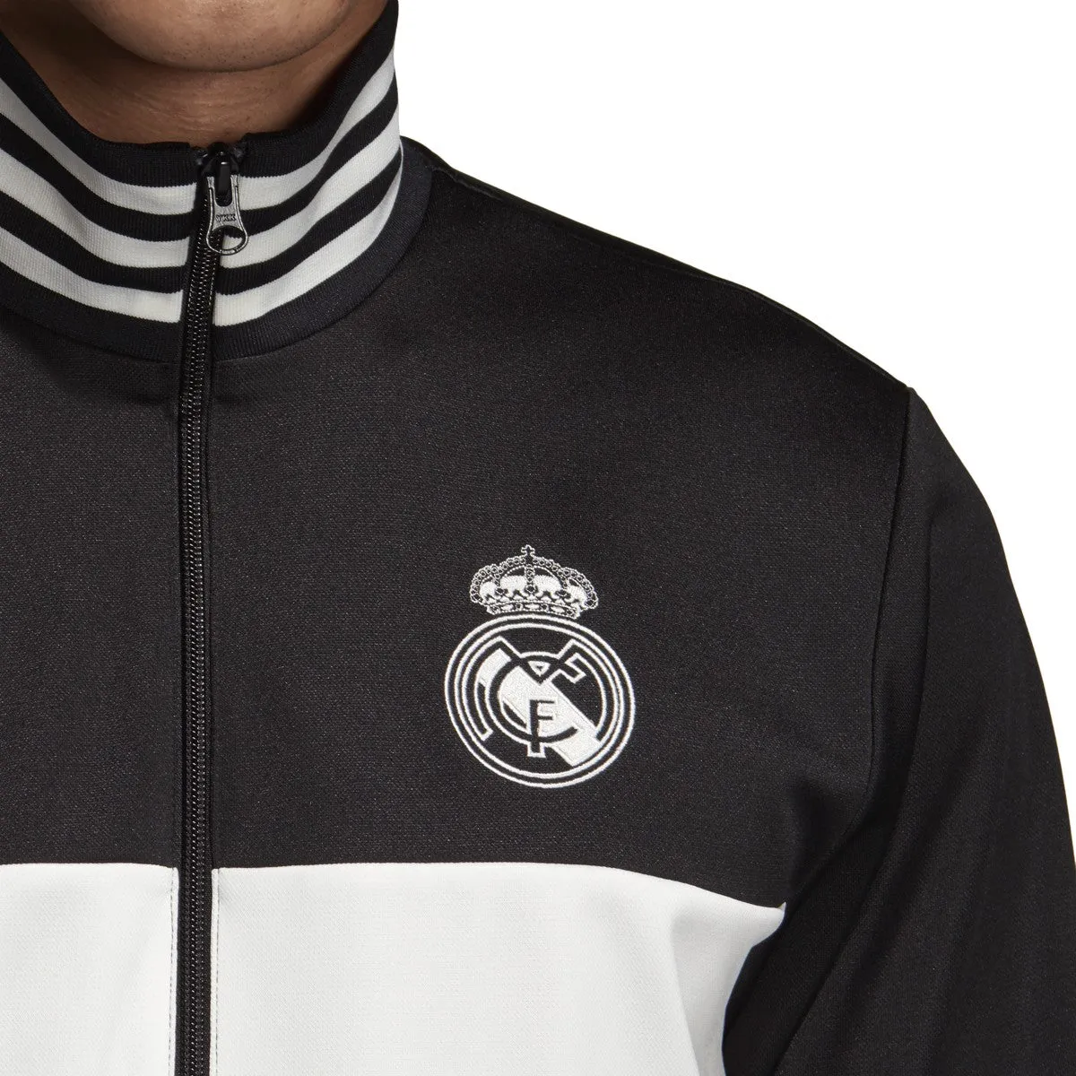 Adidas Men's Soccer Real Madrid 3-Stripes Track Jacket Black/Core White