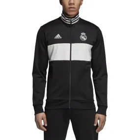 Adidas Men's Soccer Real Madrid 3-Stripes Track Jacket Black/Core White