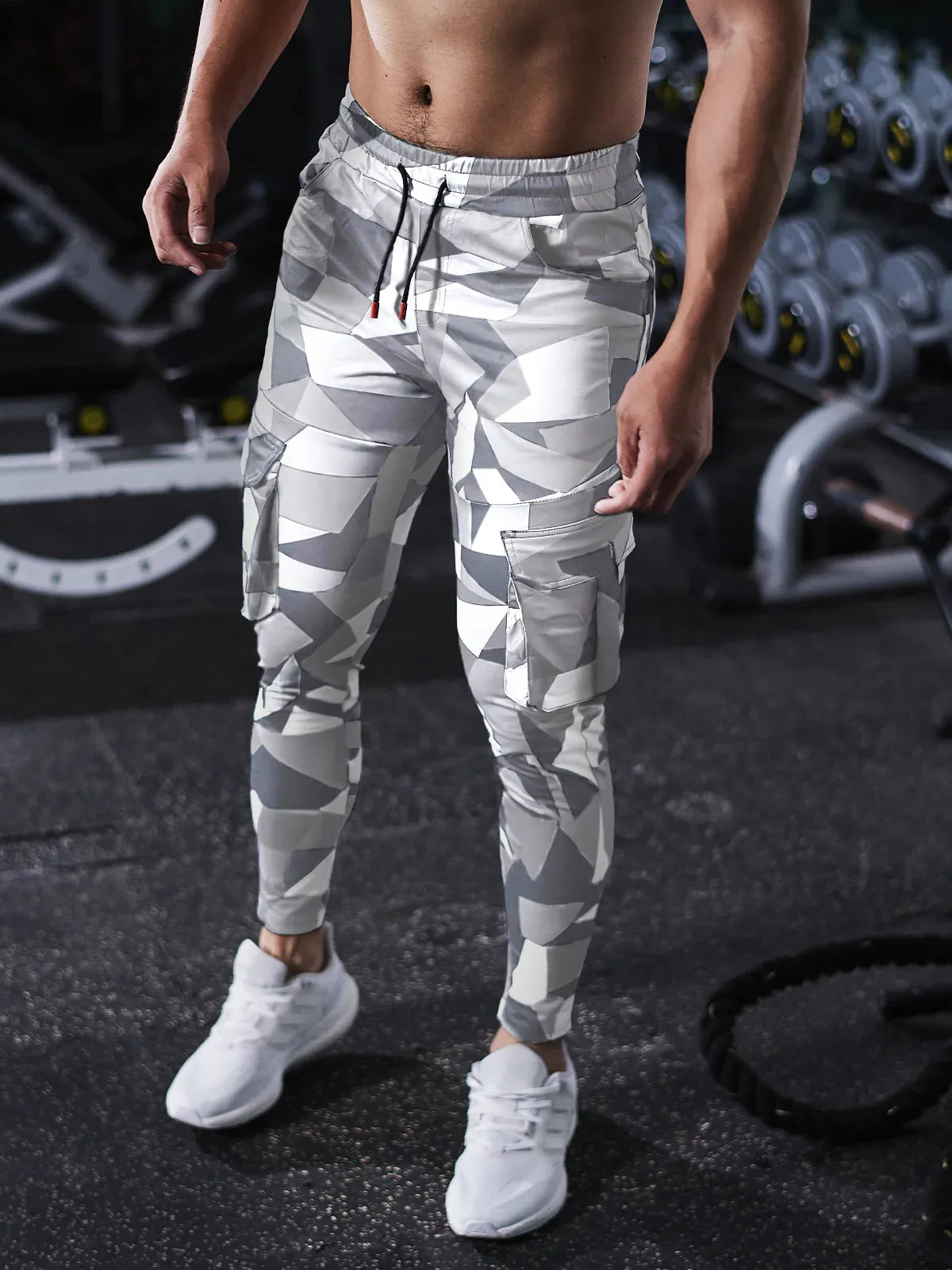 All Season Essential Check Print Cargo Jogger Pants