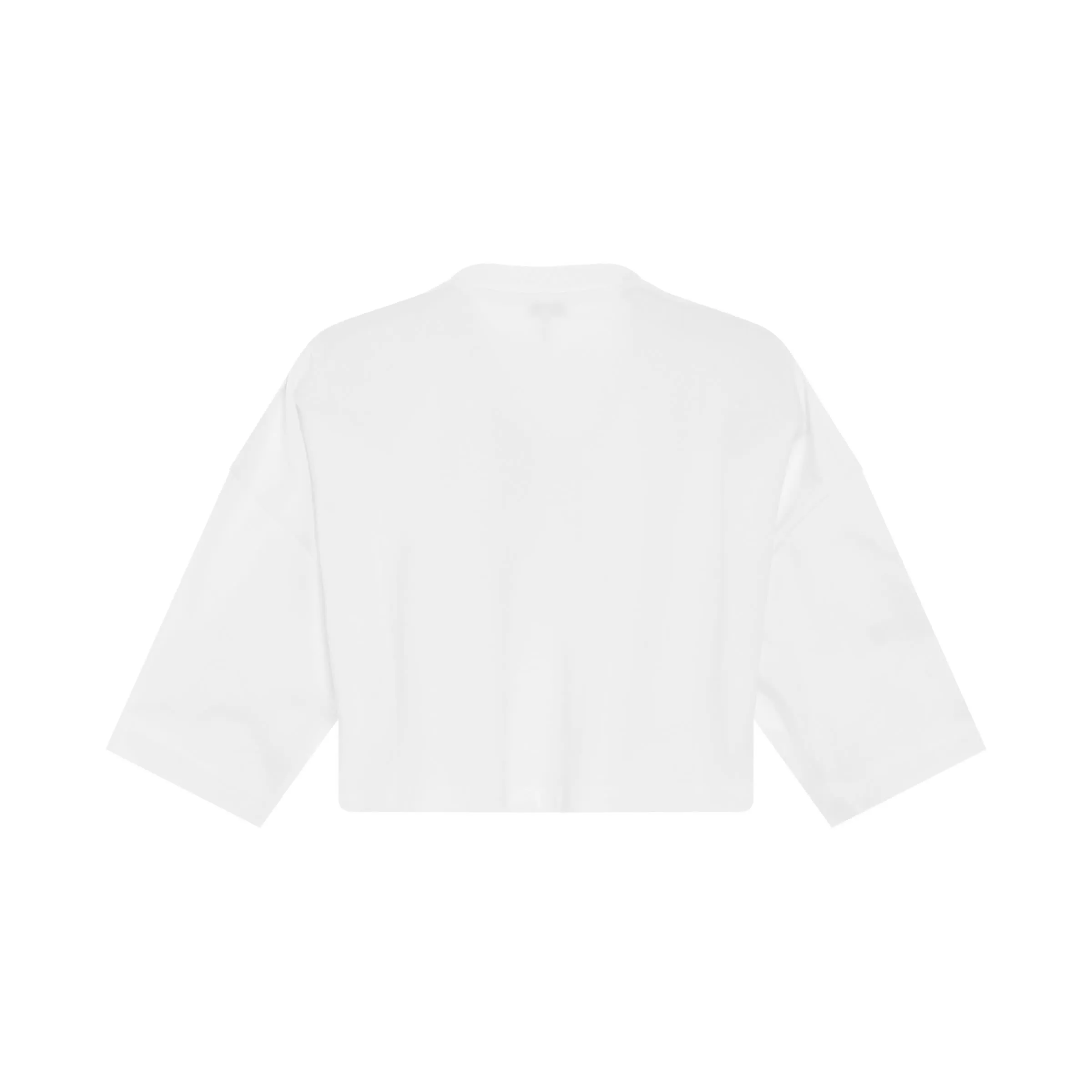 Anagram Cropped Cotton T-Shirt in White