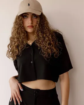 Black Cropped Shirt