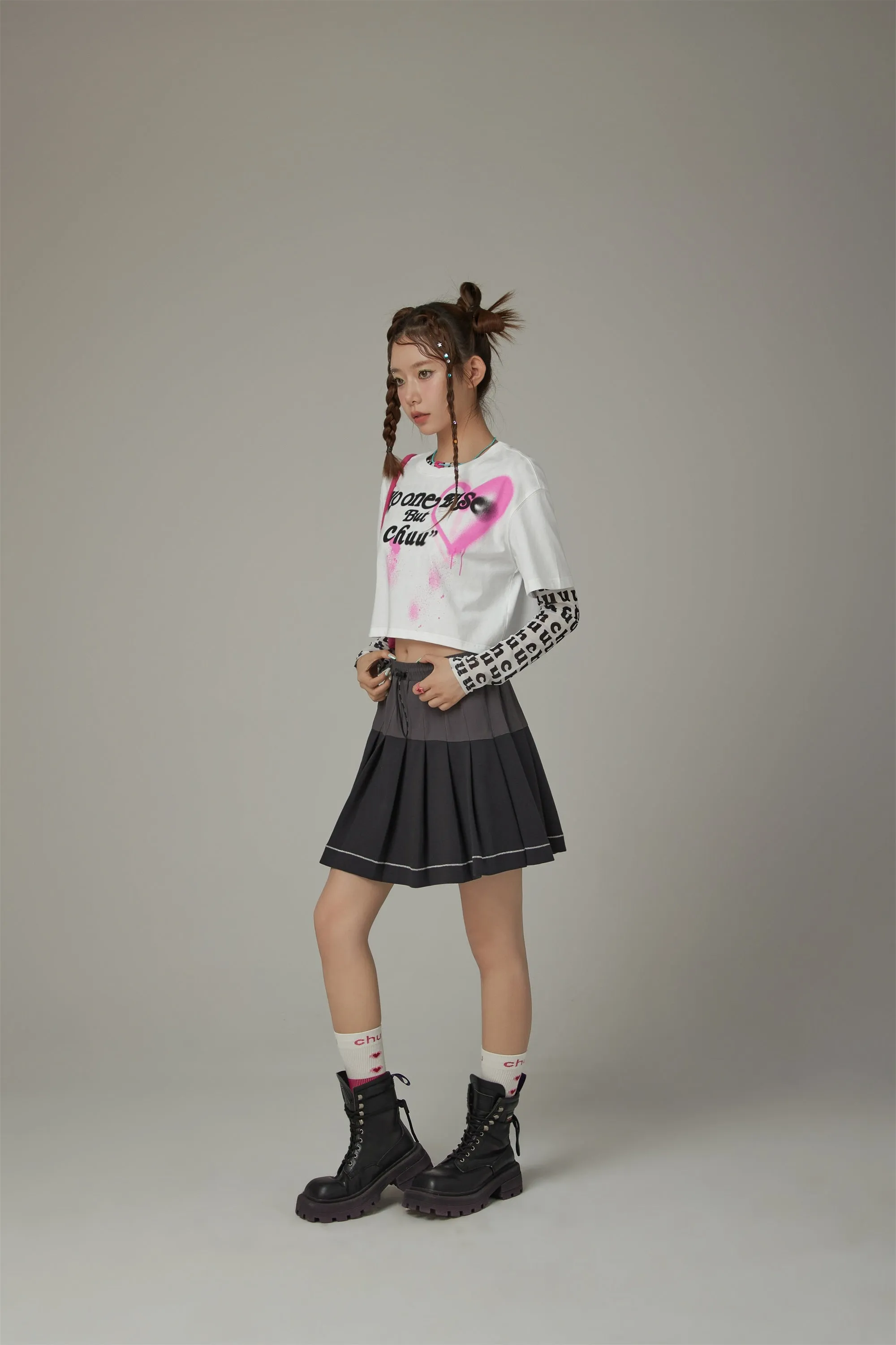 Collab Logo Heart Cropped T-Shirt