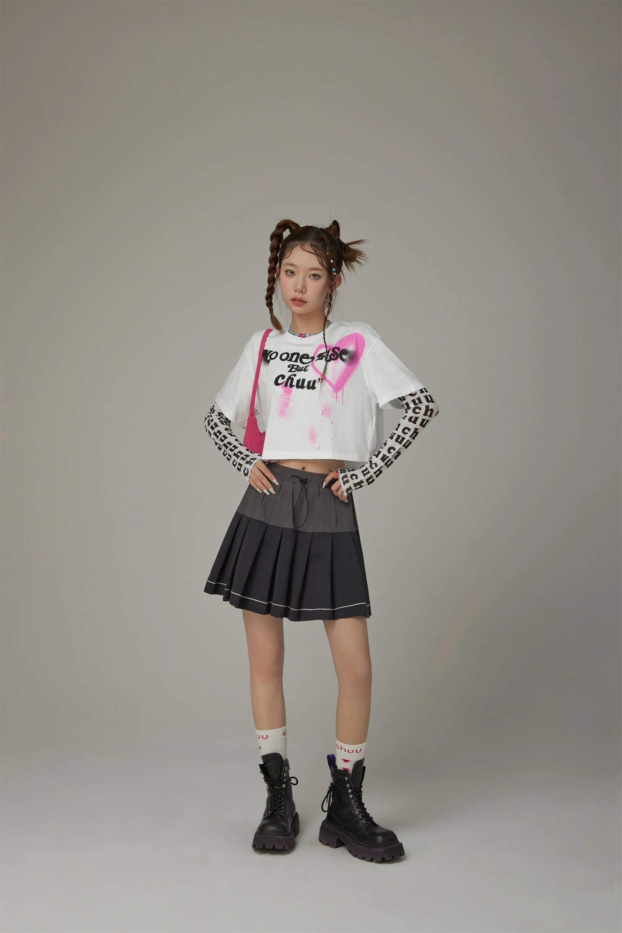 Collab Logo Heart Cropped T-Shirt