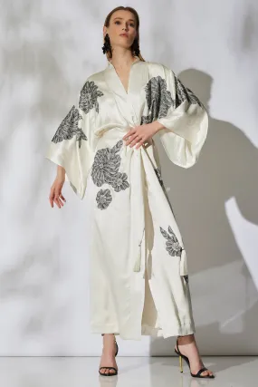 Couture Miyoshi Embroidered Silk Robe