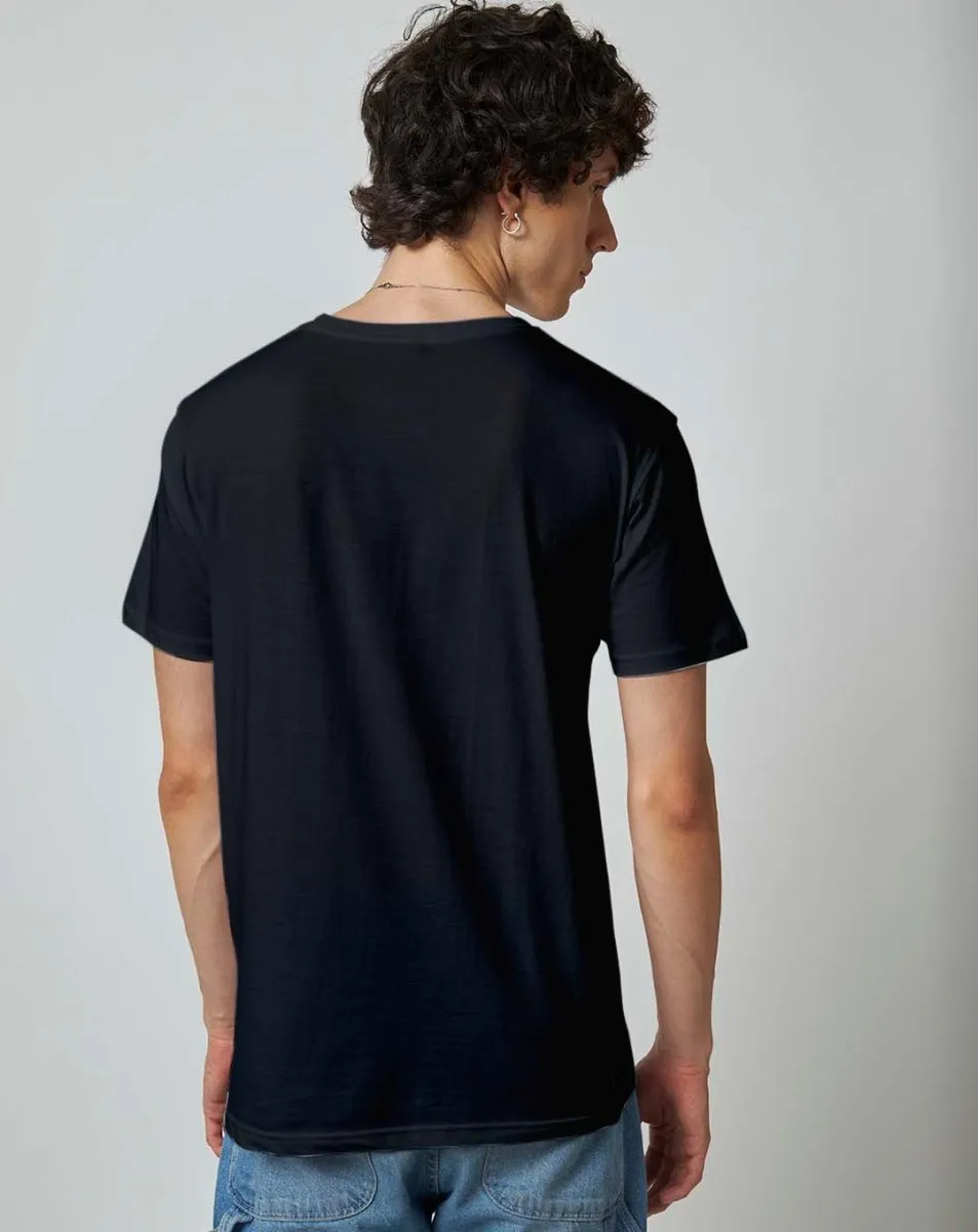 Crisp Black Plain T-shirt