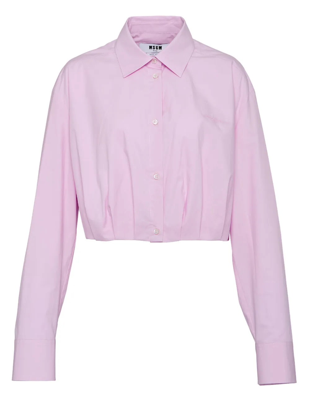 Cropped Shirt With Elastic Waist