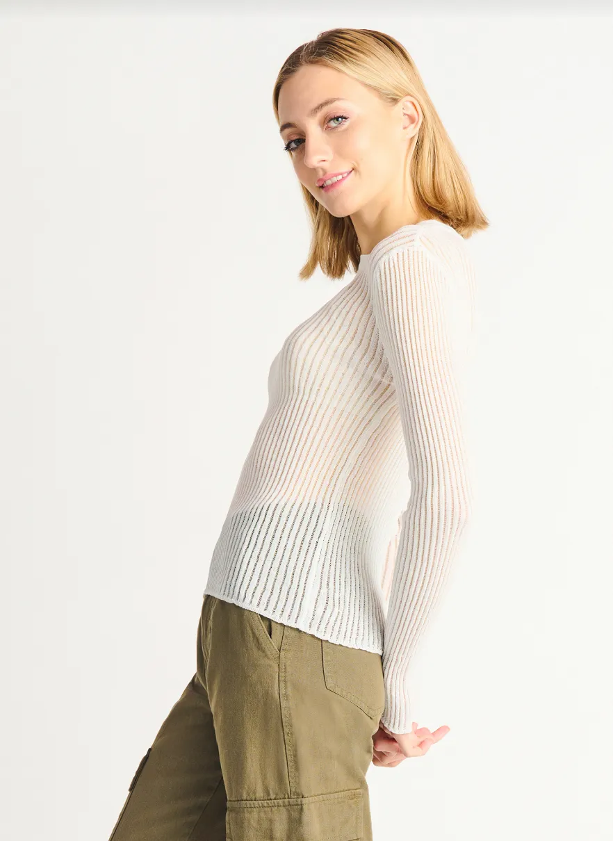 DEX Mesh Ribbed Sweater