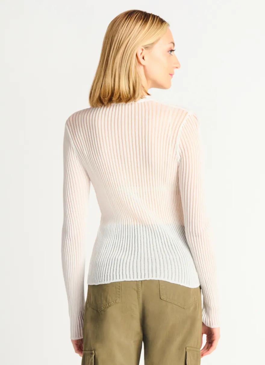 DEX Mesh Ribbed Sweater