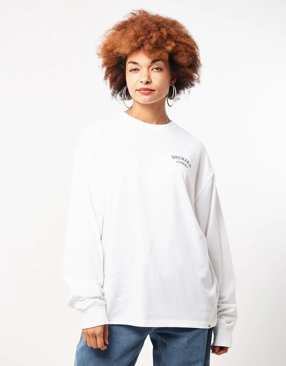 Dickies Garden Plain L/S T-Shirt - White