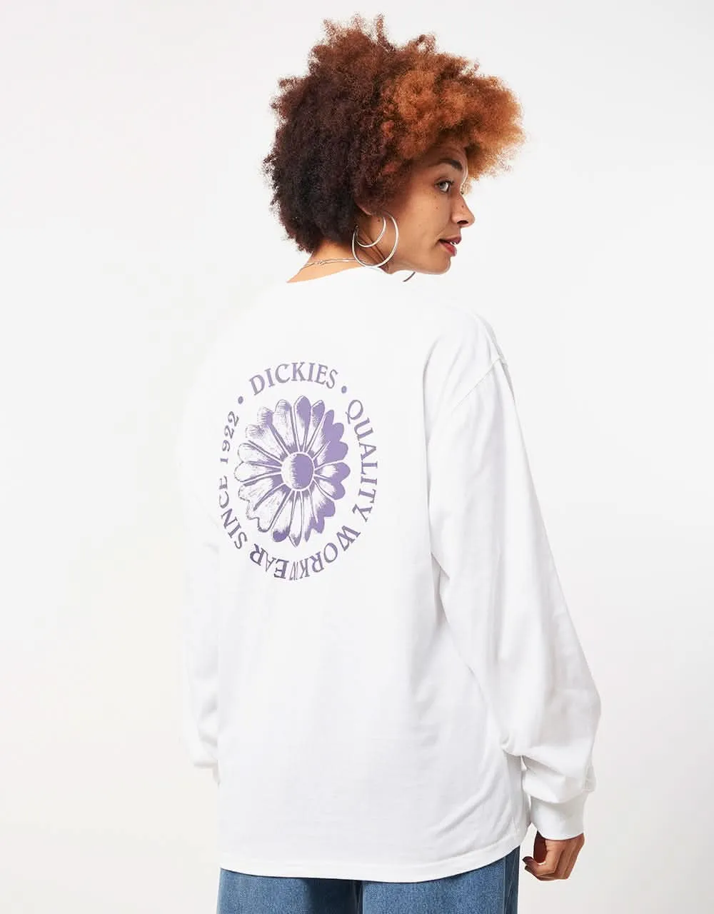 Dickies Garden Plain L/S T-Shirt - White