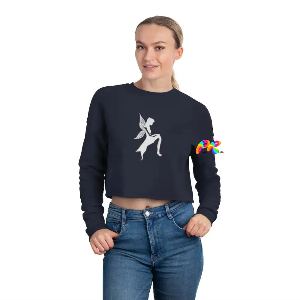 Fairy Silhouette Women's Cropped Sweatshirt