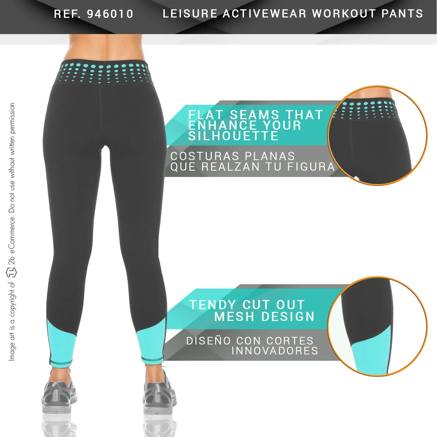 Flexmee 946010 Leisure Leggings  Activewear Workout Pants Trousers