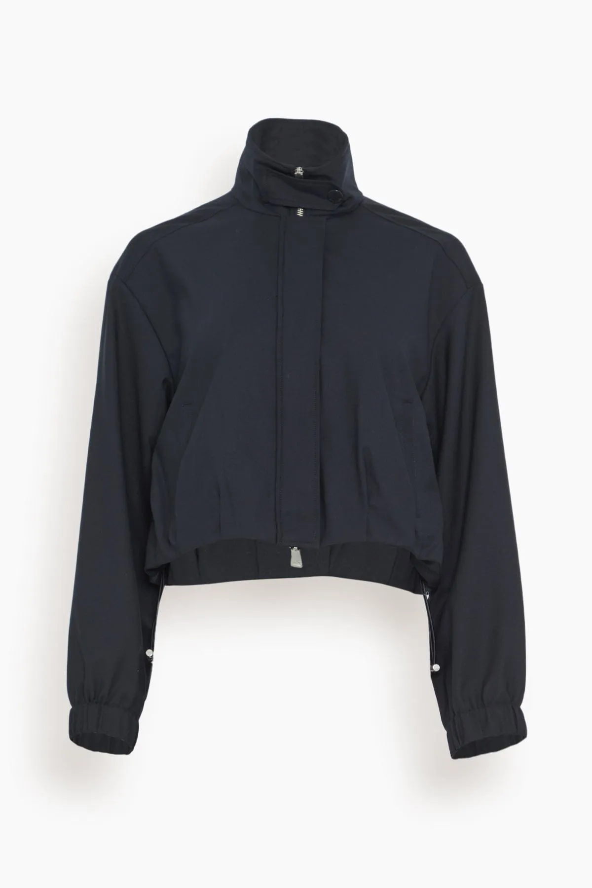 Geniveve Cropped Track Jacket in Dark Midnight