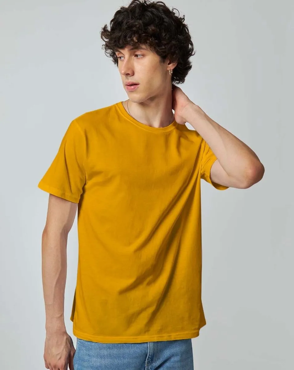 Golden Yellow Plain T-shirt