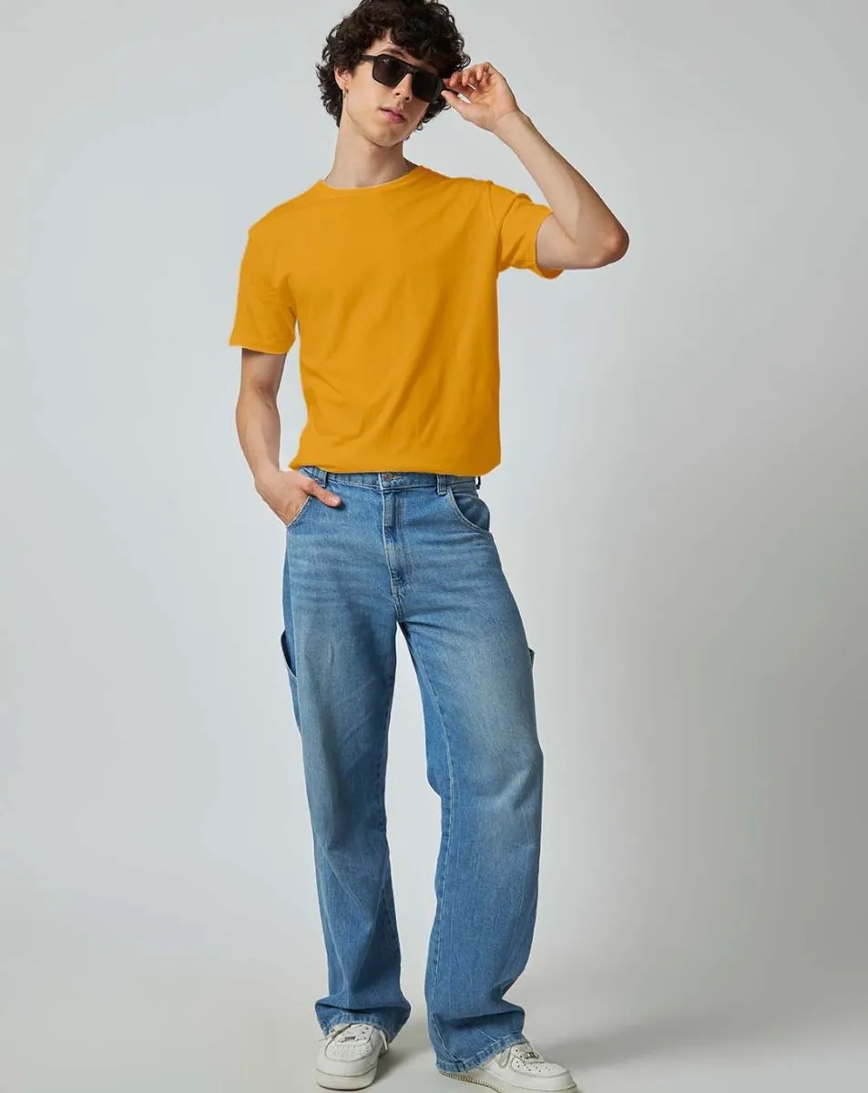 Golden Yellow Plain T-shirt