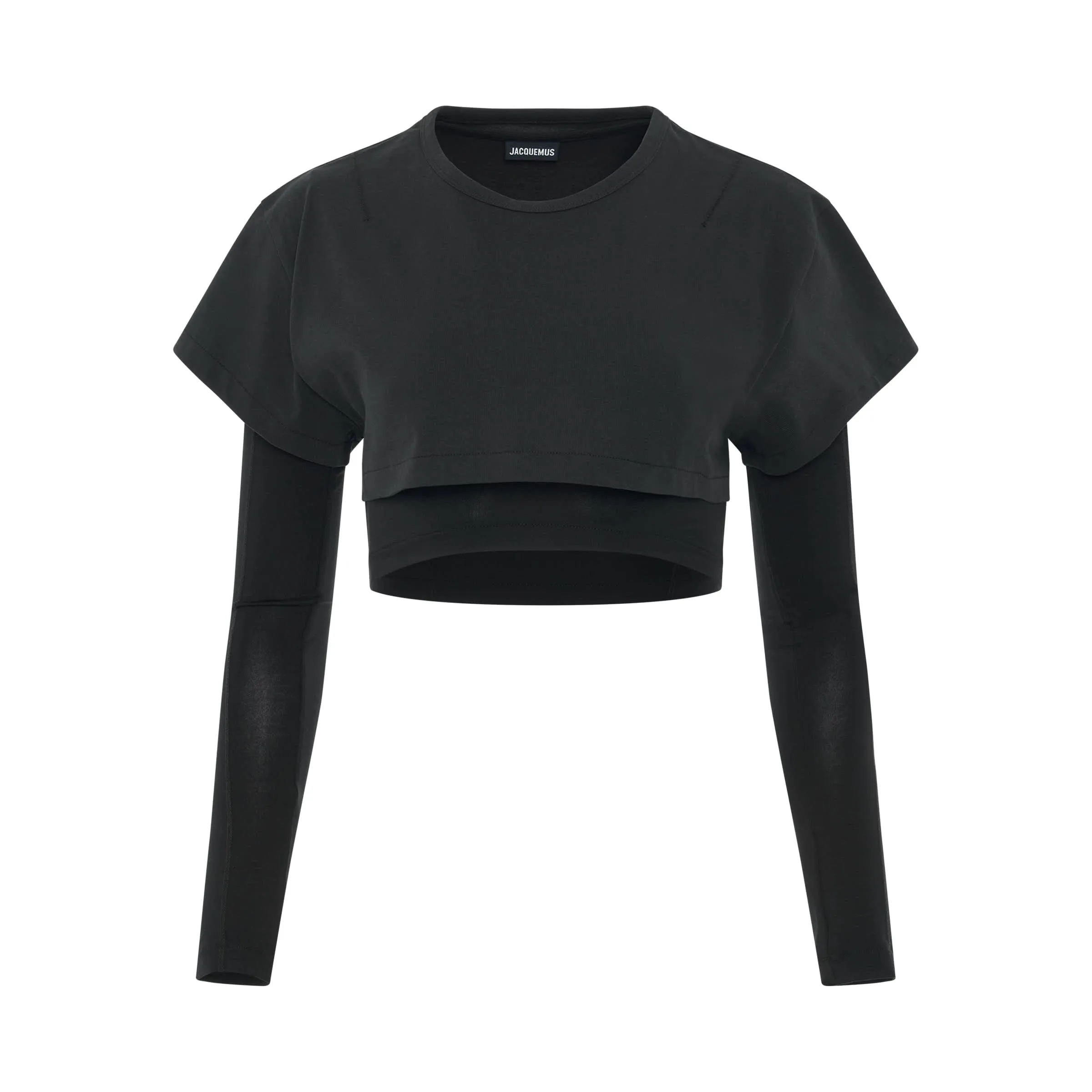 Layered Crop Top in Black