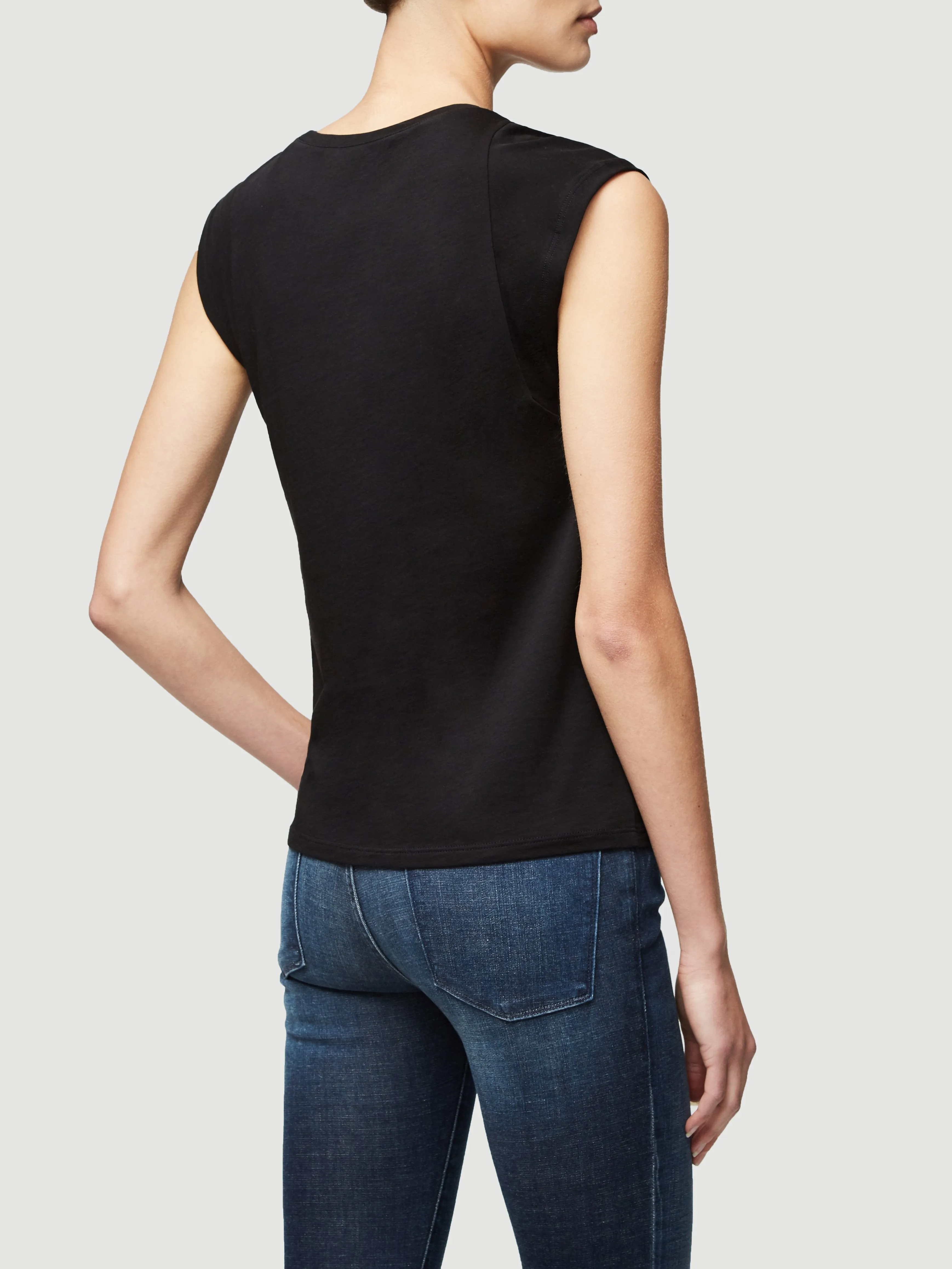 Le Mid Rise Muscle Tee -- Noir