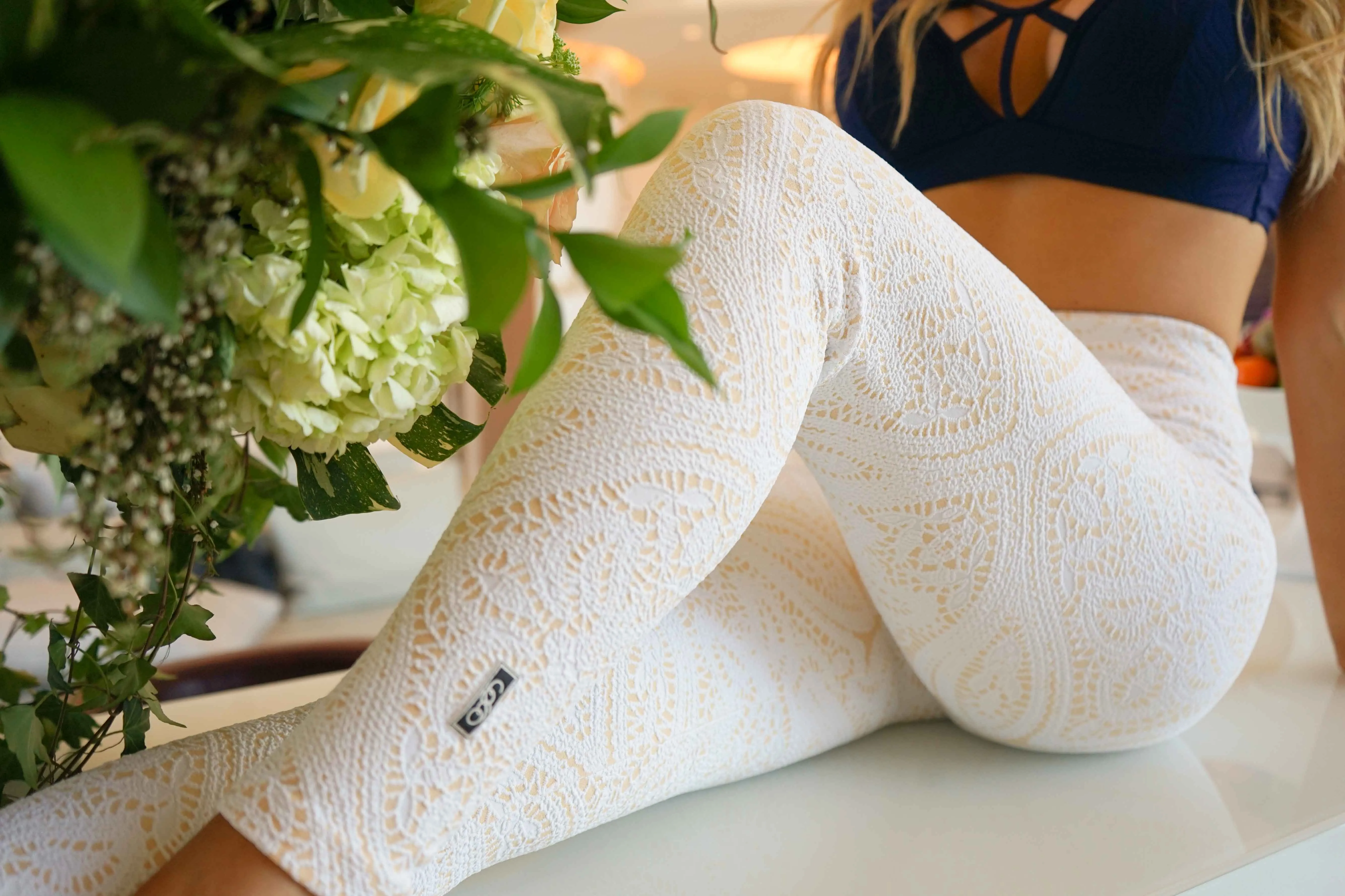 Lele Legging - White/Tan