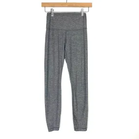 Lululemon Heathered Grey Crop Leggings- Size 4 (Inseam 24")