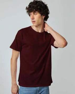 Maroon Plain T-shirt