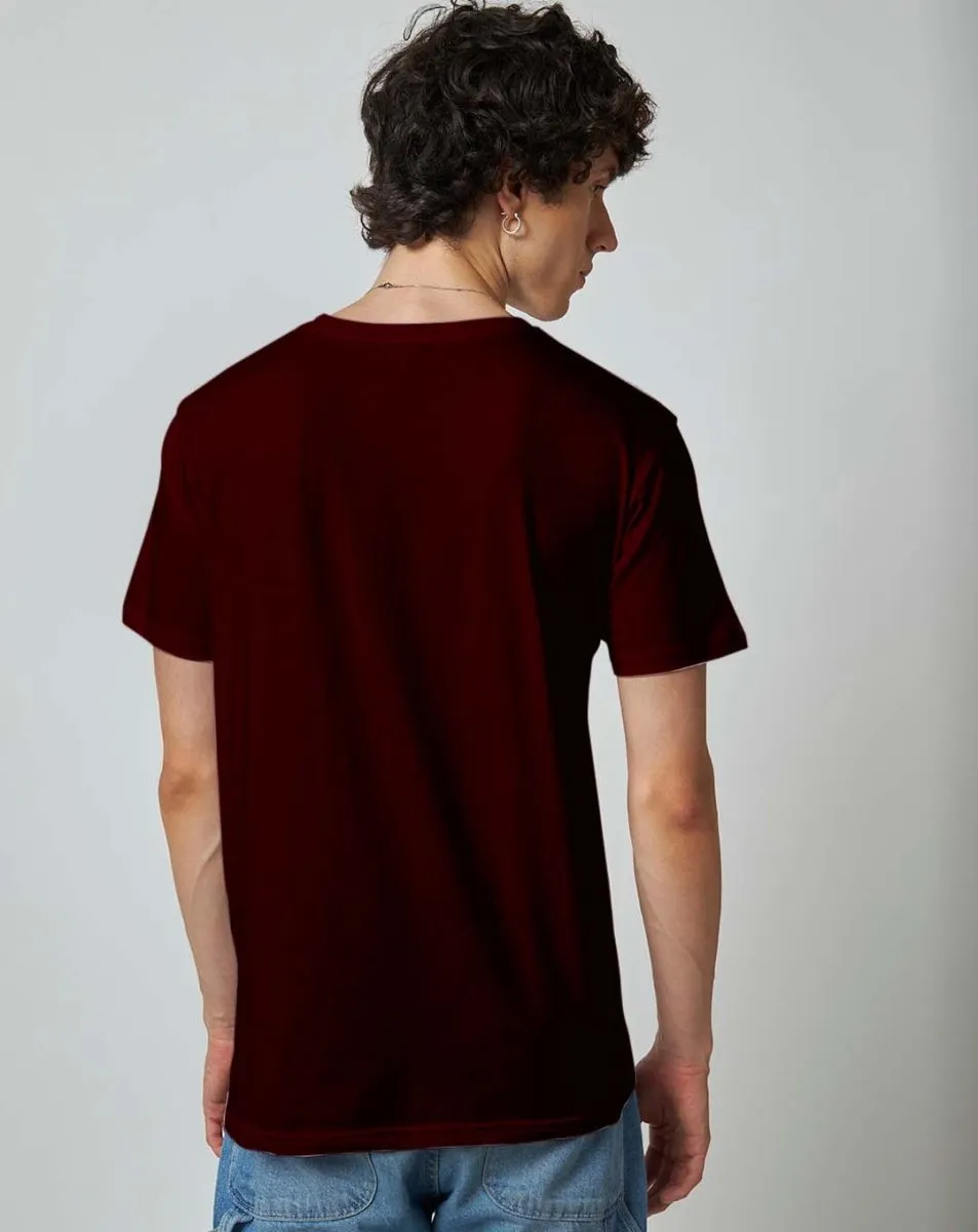 Maroon Plain T-shirt