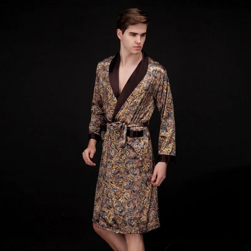 Men Robe Smoking Jacket