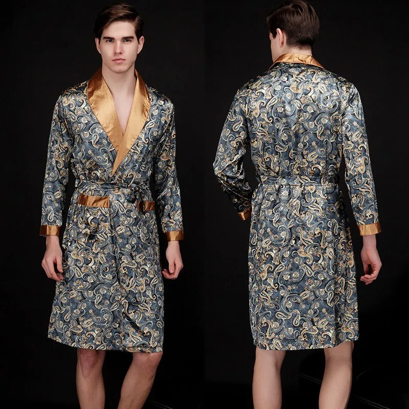 Men Robe Smoking Jacket