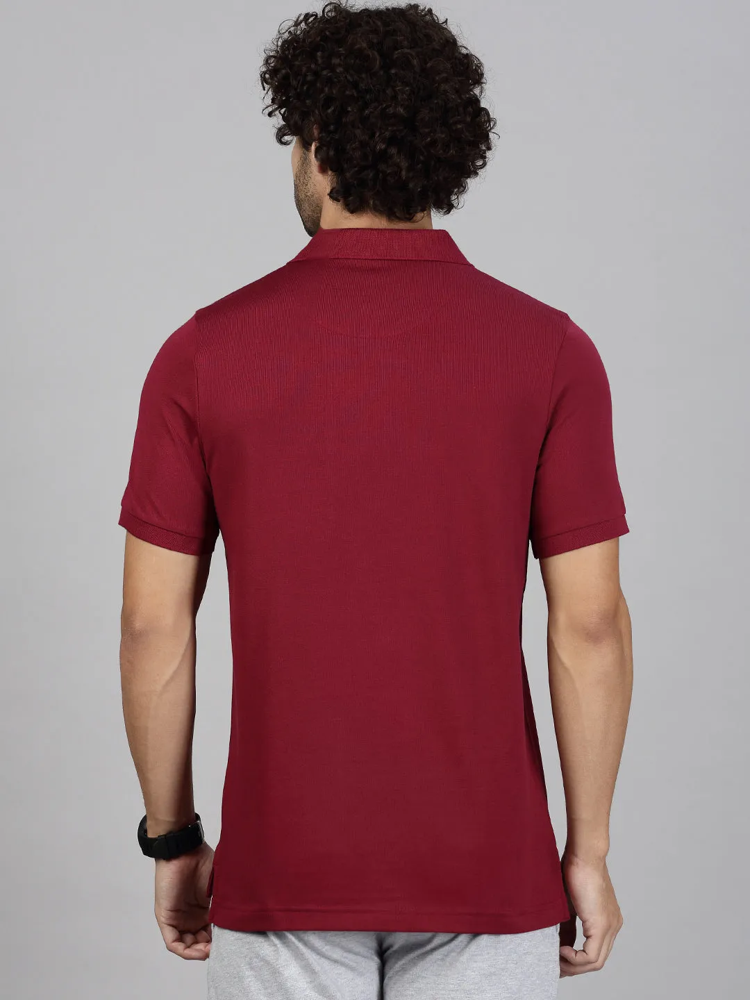 Mens Expert Polo Tshirt with Pocket Maroon EP30