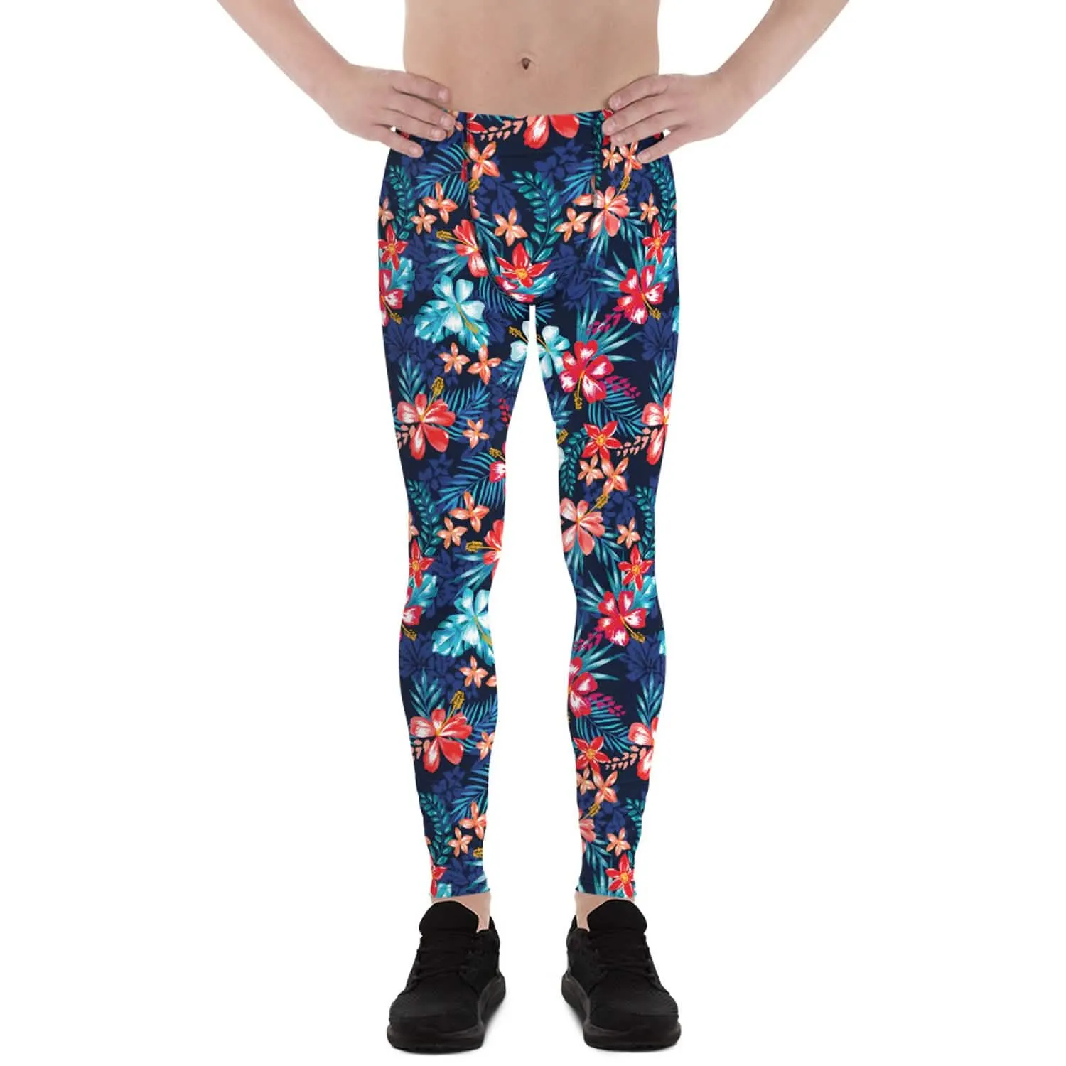 Men's Tropical Hibiscus Performance Leggings