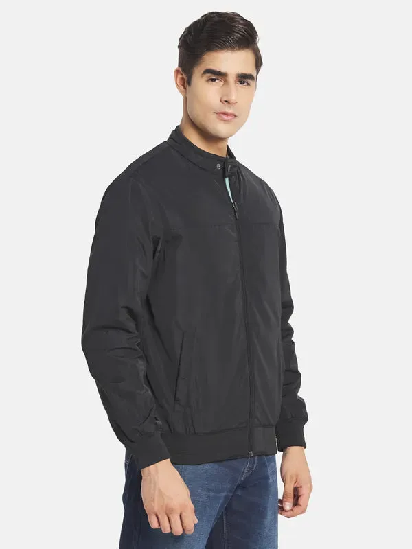 Mettle Men Black Bomber Jacket