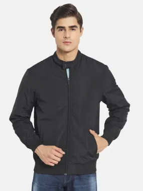 Mettle Men Black Bomber Jacket