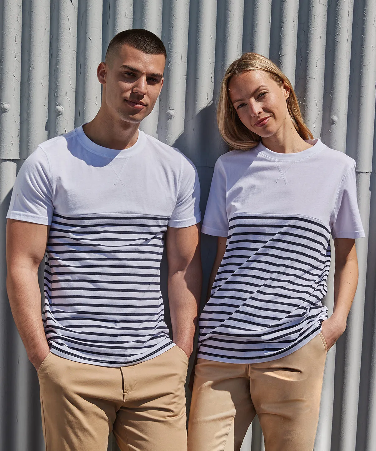 Navy/White - Short-sleeved Breton T