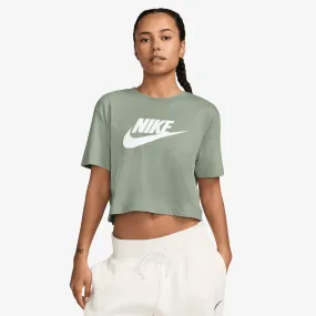 NIKE | WMN'S ESSENTIAL SPORTSWEAR CROPPED T-SHIRT{ JADE HORIZON/WHITE