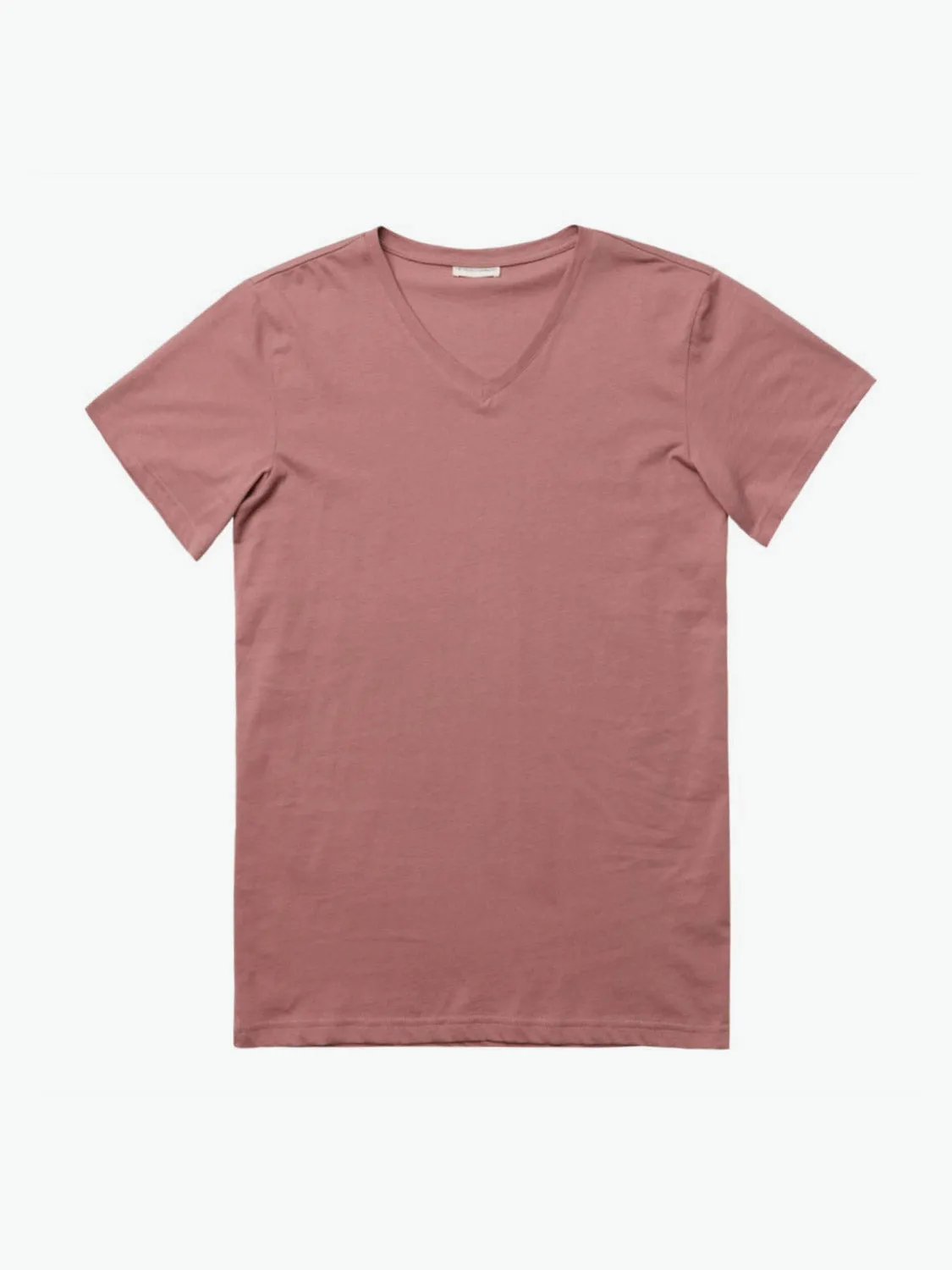 Organic Cotton V-neck T-shirt Rosewood