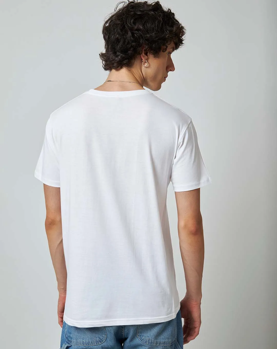 Peaceful White Plain Tshirt - Unisex Comfort Fit