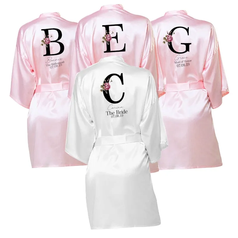 Personalized Bride-Bridesmaids Robes-Wedding Robe-Team Bride Gifts-Bridal Shower