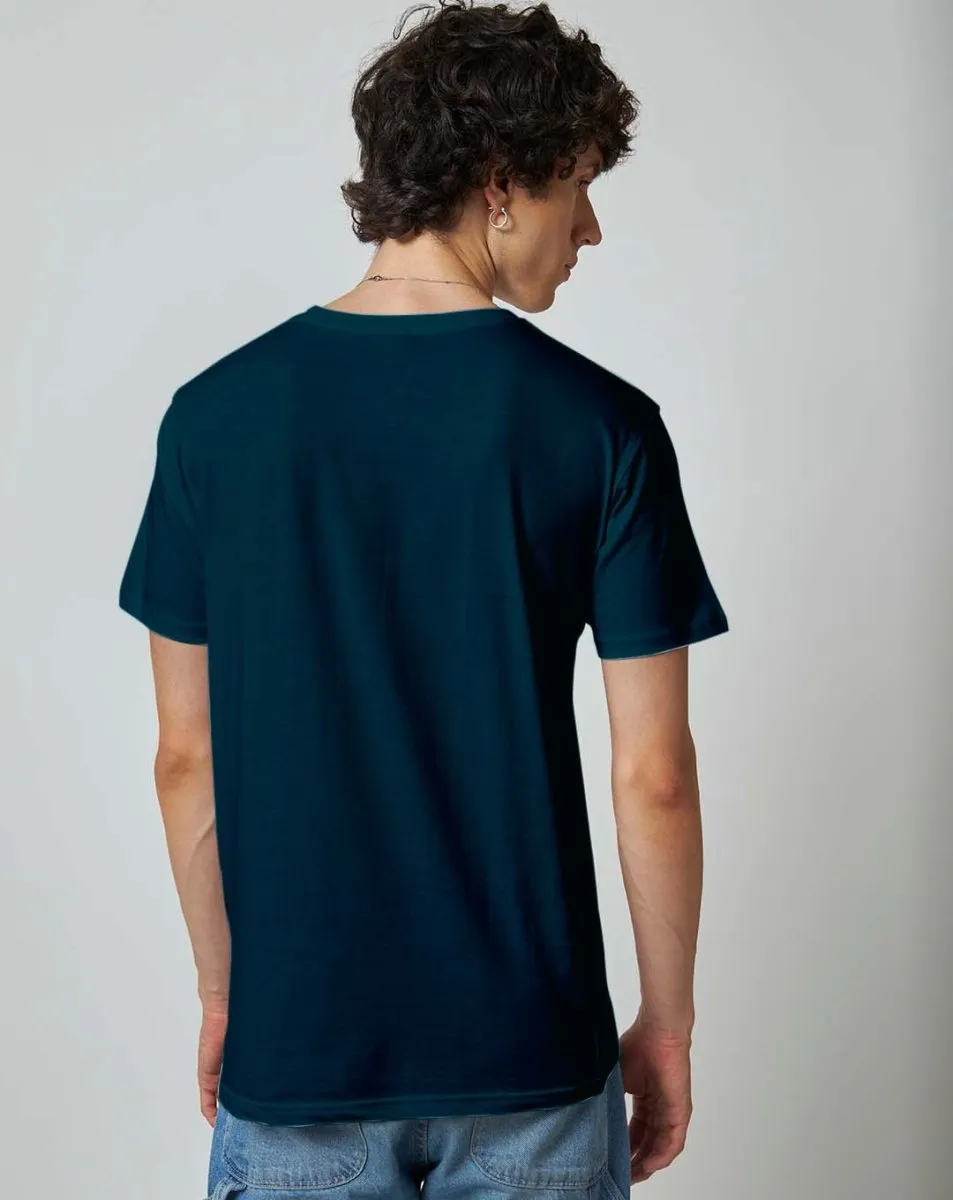 Petrol Blue Plain T-shirt