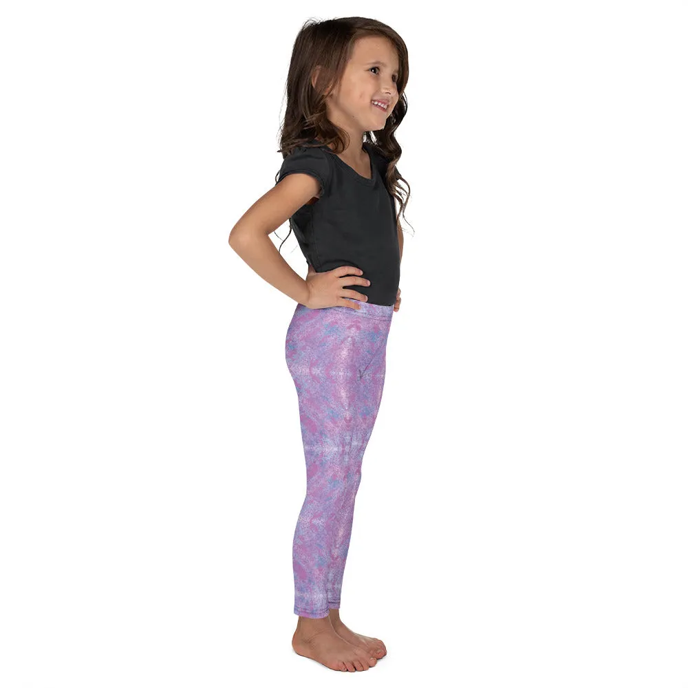 Pink Kaleidoscope Kid's Leggings, Toddler, Girls and Boys Matching Family Outfits