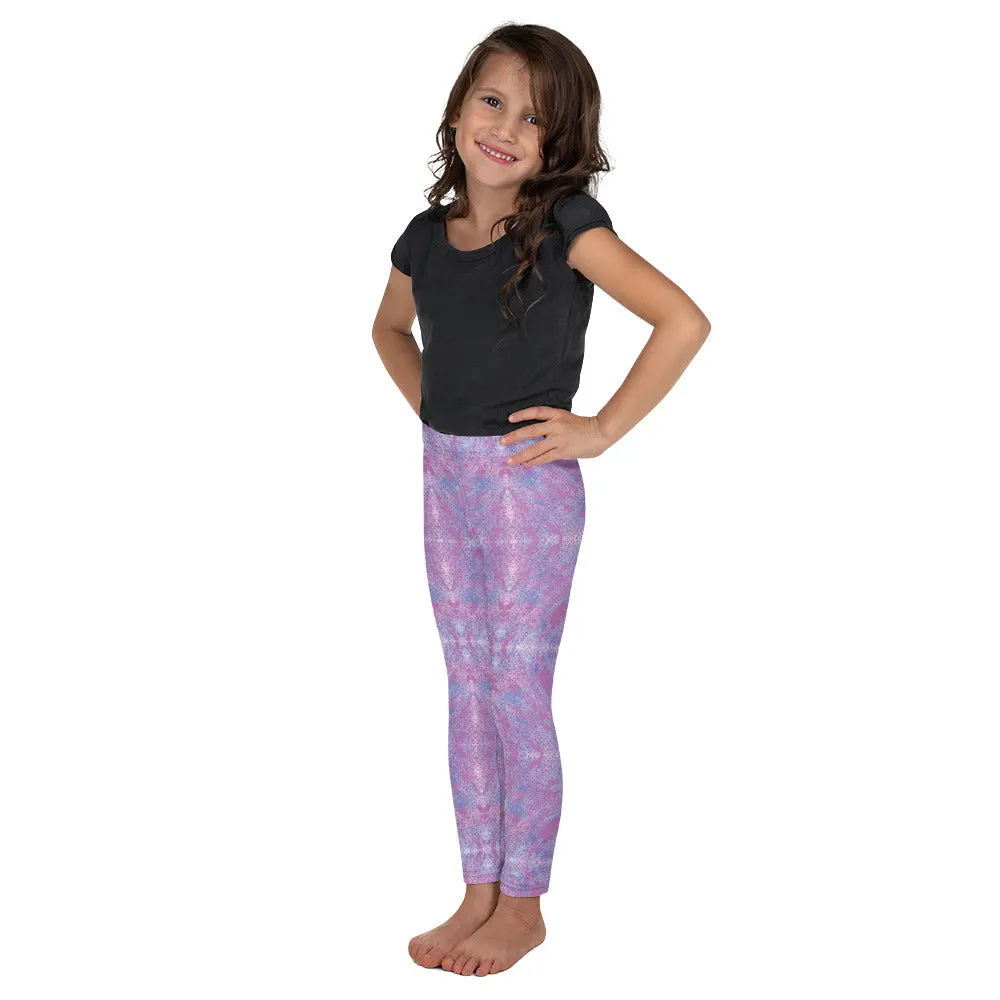 Pink Kaleidoscope Kid's Leggings, Toddler, Girls and Boys Matching Family Outfits