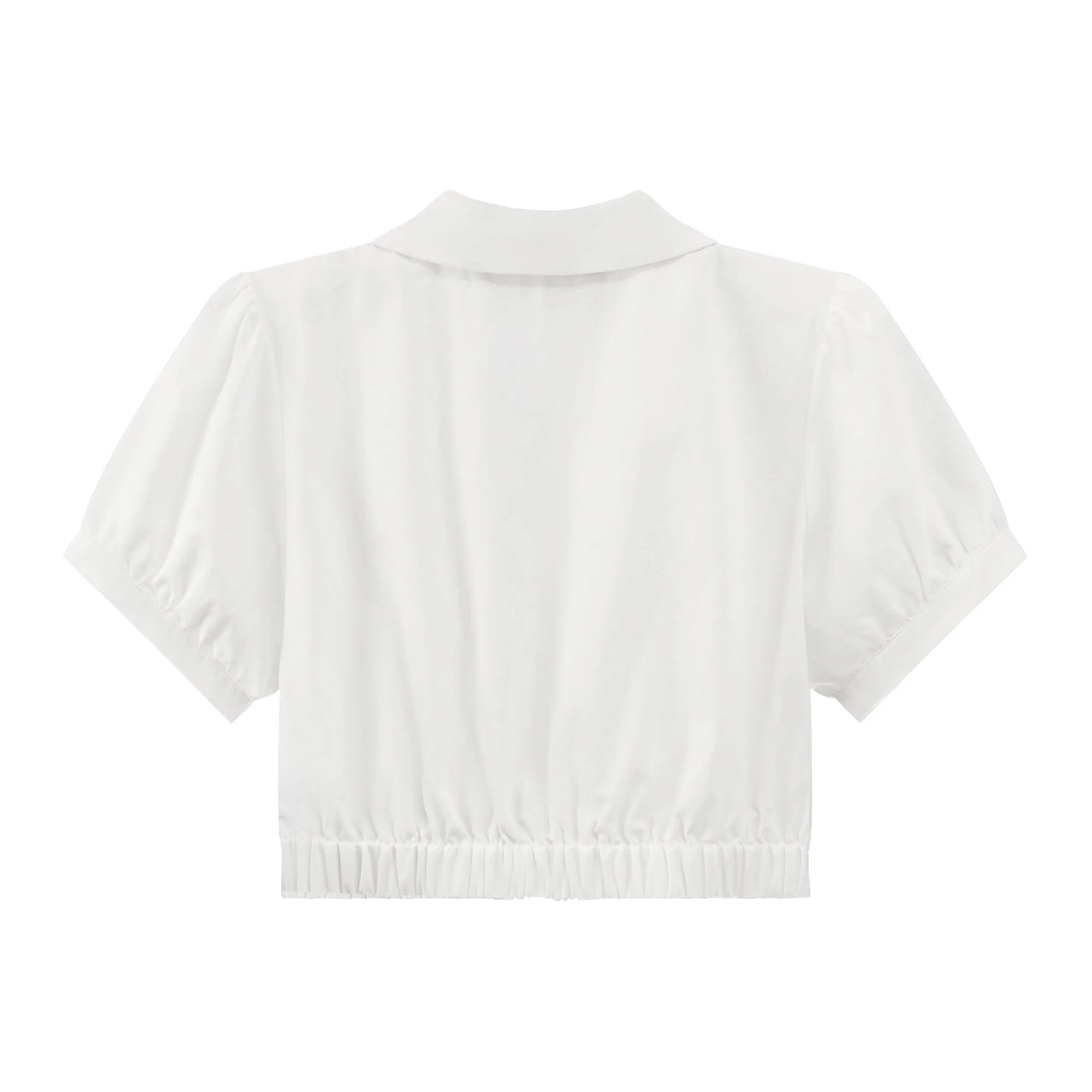 Puff Sleeve Cropped Shirt