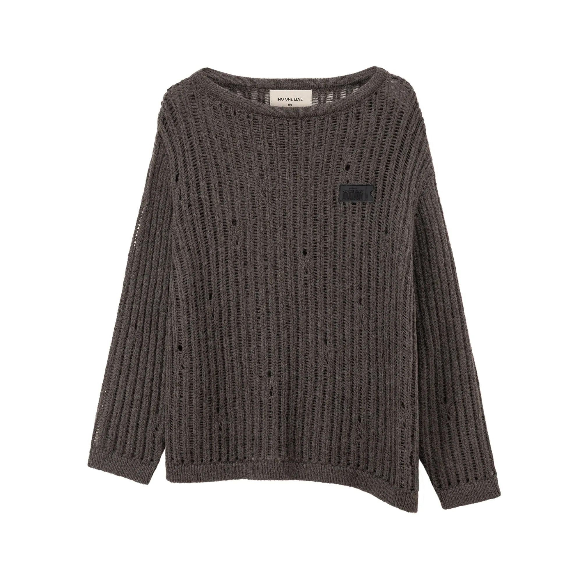 Ribbed Open Knit Loose Fit Sweater