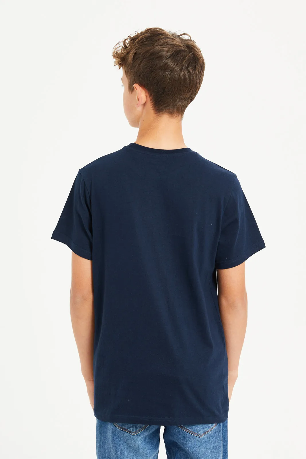 Senior Boys Navy And Grey T-Shirt Set (Pack Of 2)