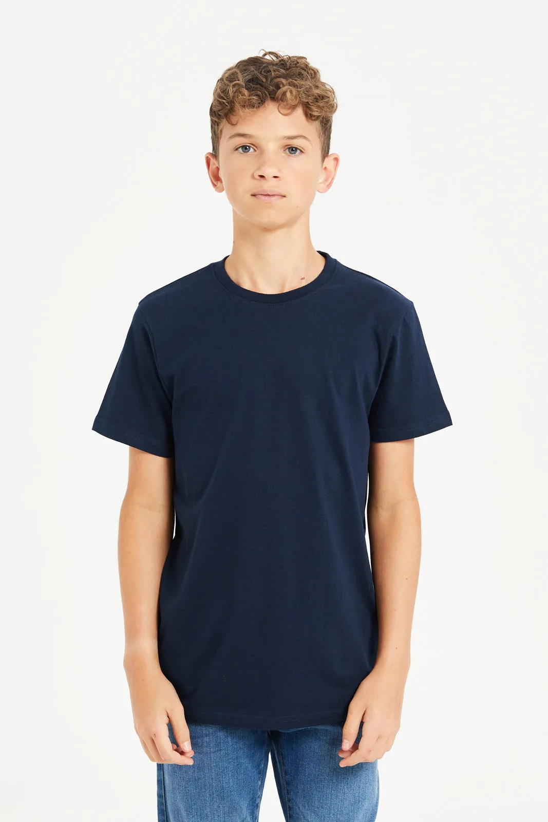 Senior Boys Navy And Grey T-Shirt Set (Pack Of 2)