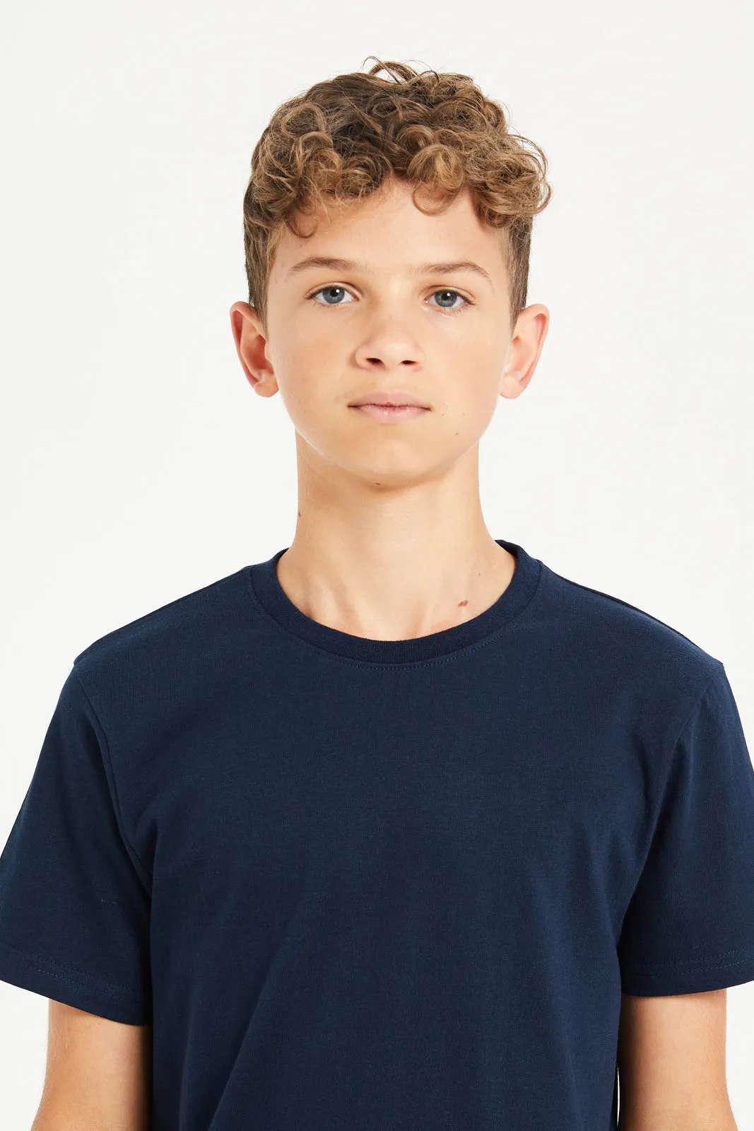 Senior Boys Navy And Grey T-Shirt Set (Pack Of 2)