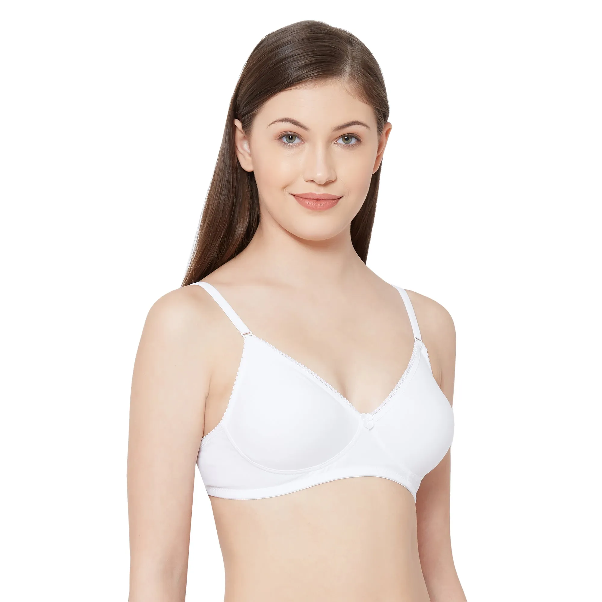 Shalu-Plain Mold T-shirt Bra  White