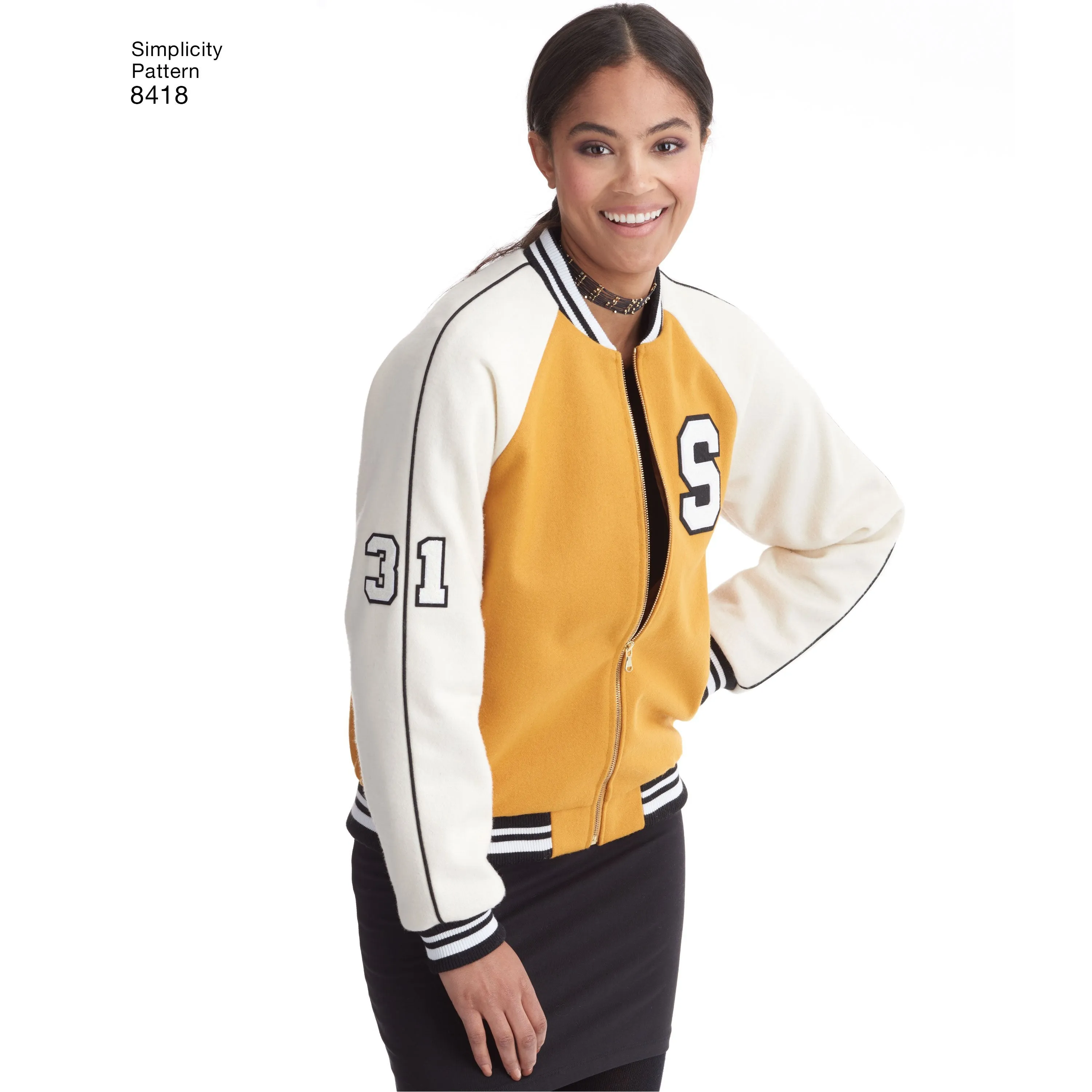 Simplicity Pattern 8418 misses lined bomber jacket