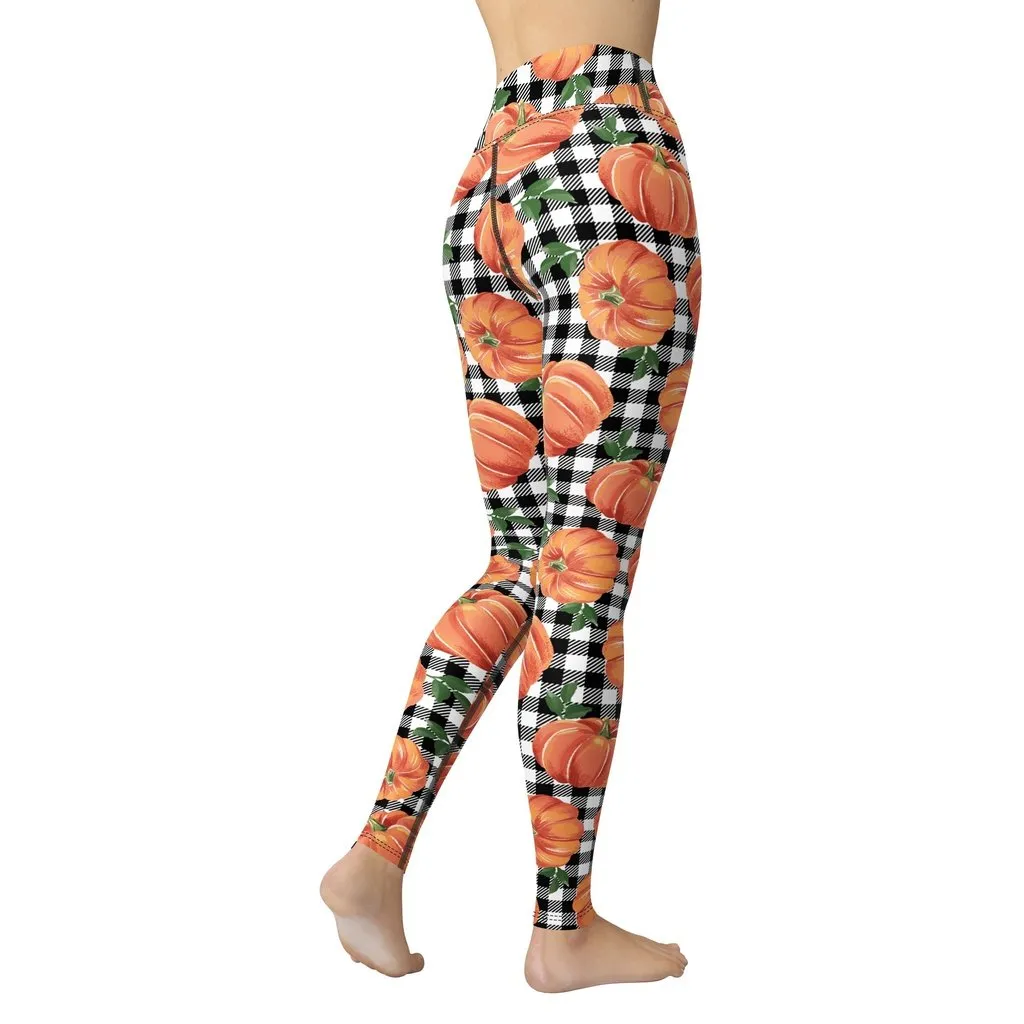 Thanksgiving Pumpkins Yoga Leggings