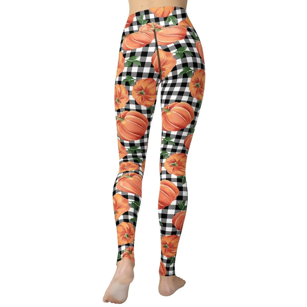 Thanksgiving Pumpkins Yoga Leggings