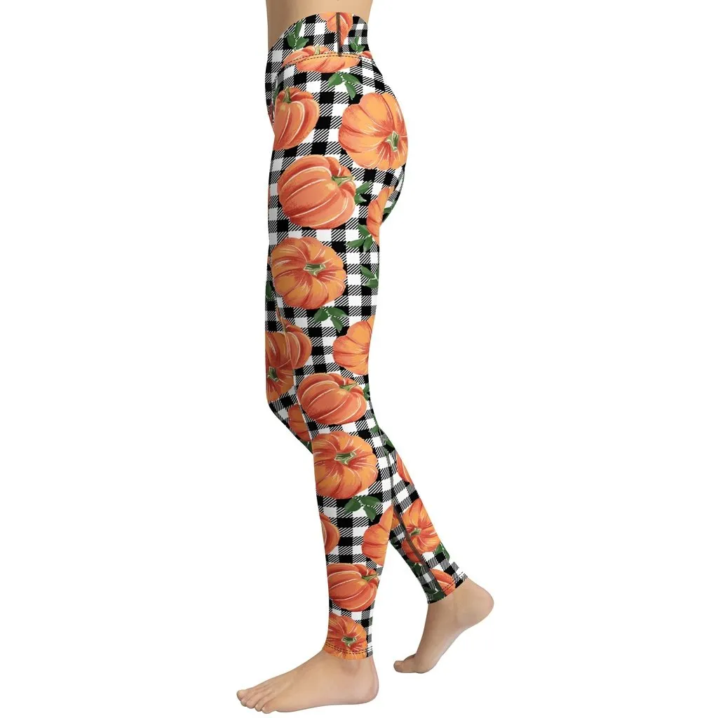 Thanksgiving Pumpkins Yoga Leggings