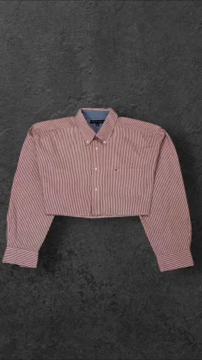 TOMMY HILFIGER BAGGY CROPPED LONG SLEEVD SHIRT